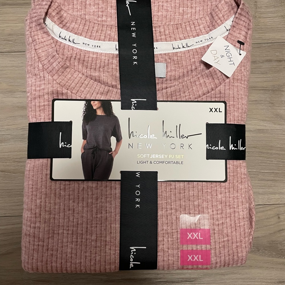 Nicole Miller Night and Day Soft Jersey PJ Set, light and comfortable size XXL